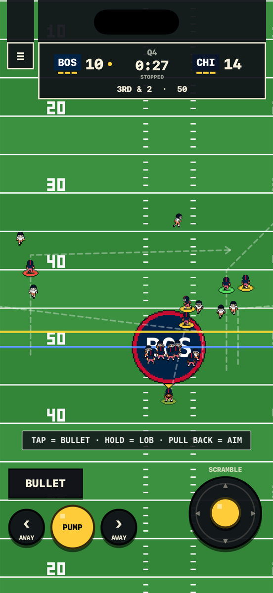 A pass play with the receivers running their routes
